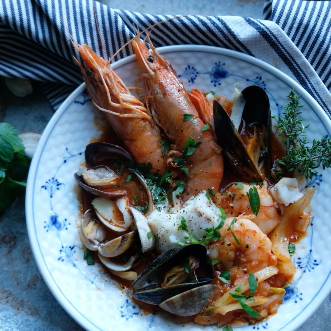 Cioppino - Amerikansk fisk och skaldjursgryta