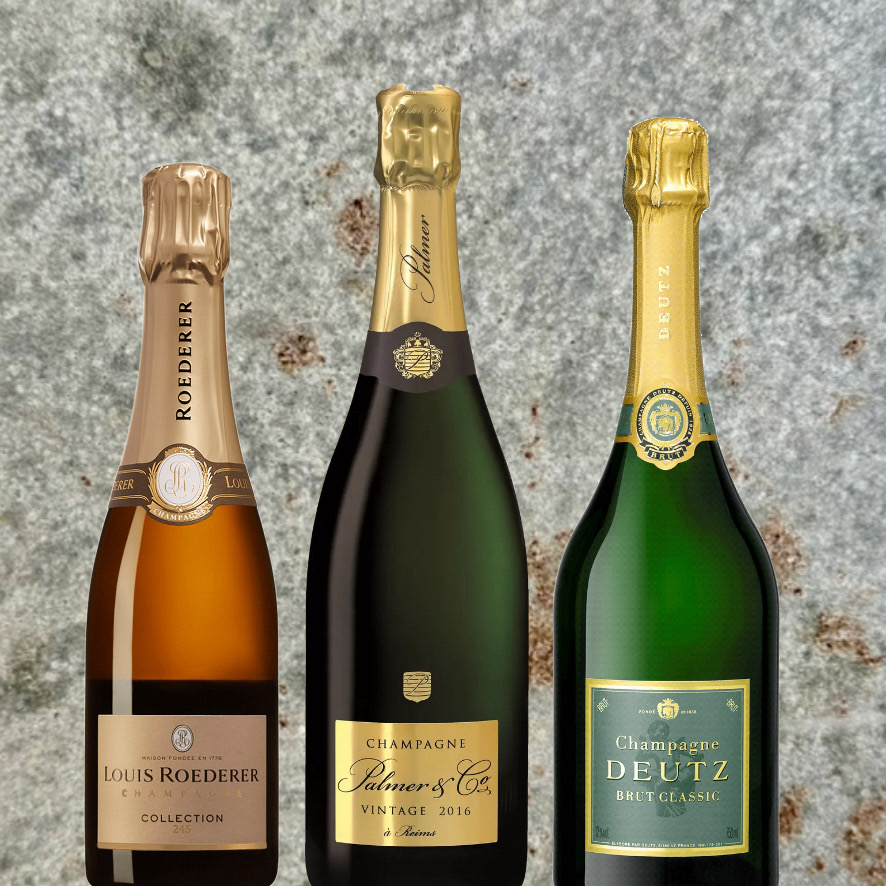 Tre champagner ur fasta sortimentet