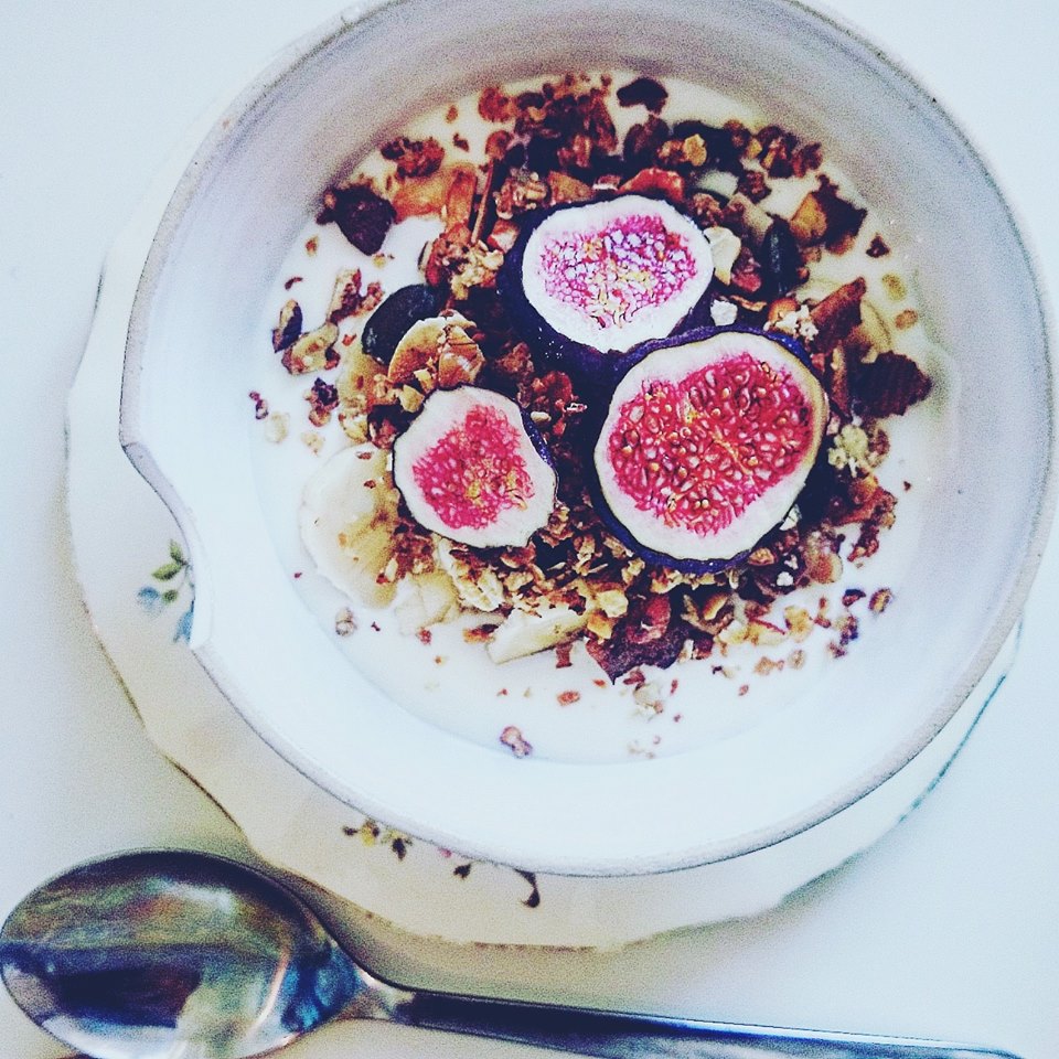 Granola med valnöt, pecan och muscavadosocker