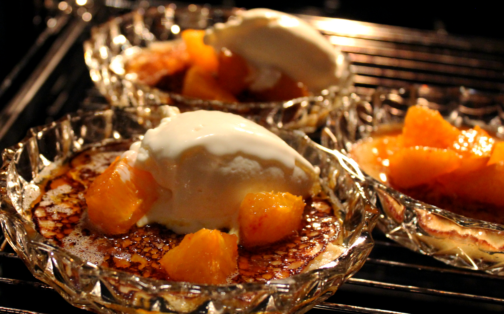 mascarponeglass med saffransapelsiner och pannkaka i bryntsmör2
