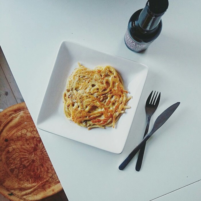 Spaghettiplätt med västerbottenost och solroskärnor Spaghettiplätt med västerbottenost och solroskärnor