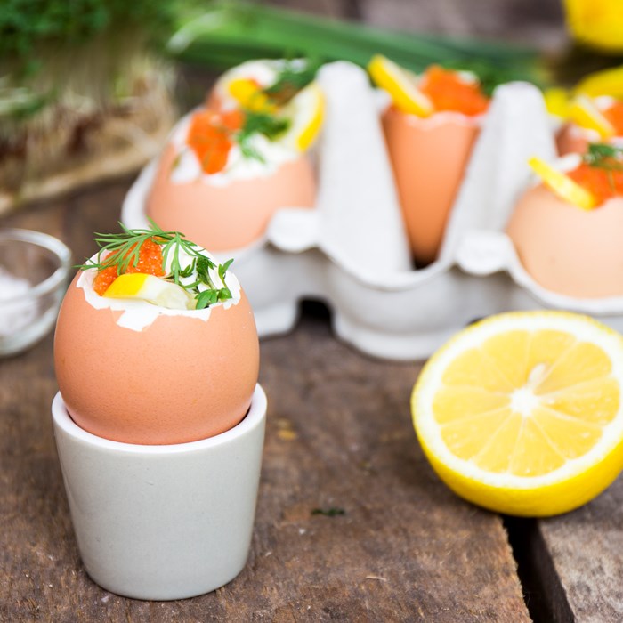 ägg med stenbitsrom och creme fraiche ägg med stenbitsrom och creme fraiche