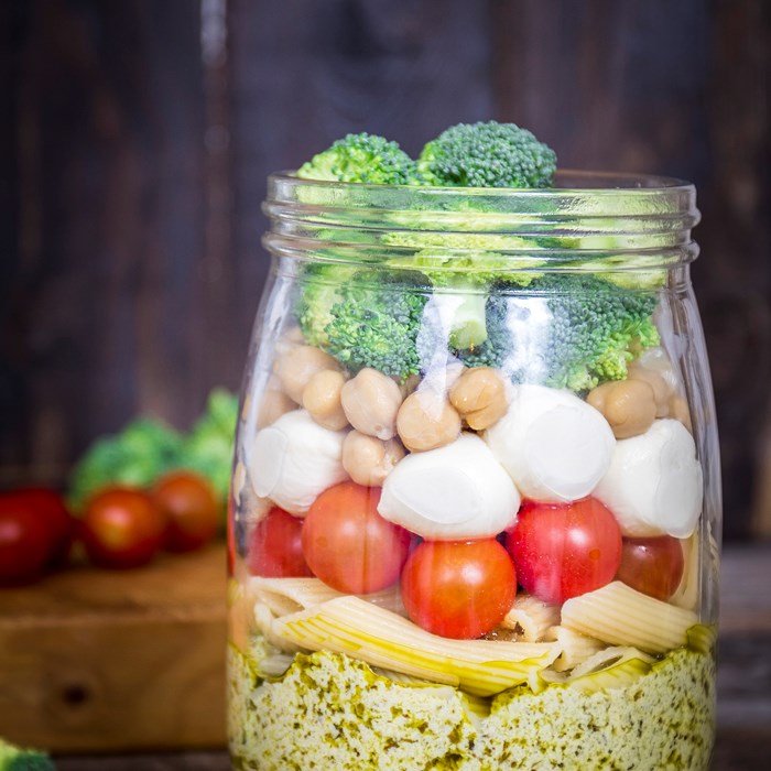 Salad in a jar med smaker från Italien Salad in a jar med smaker från Italien