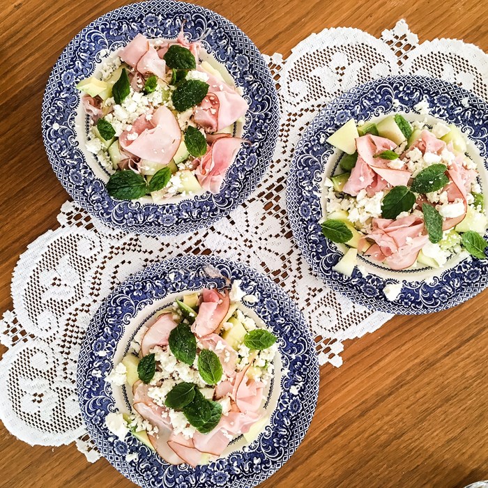 melon och skinksallad melon och skinksallad