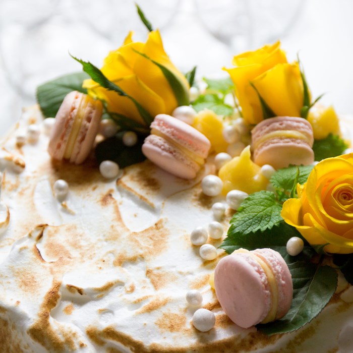 tårta-med-pannacotta-hallonmousse-italiensk-maräng tårta-med-pannacotta-hallonmousse-italiensk-maräng