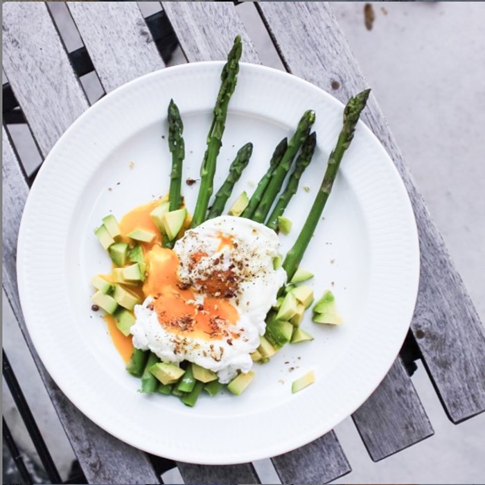 sparris med pocherad ägg och avokado sparris med pocherad ägg och avokado