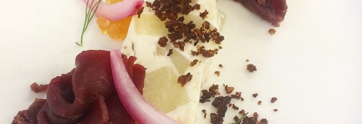 terinn på potatis och kantareller