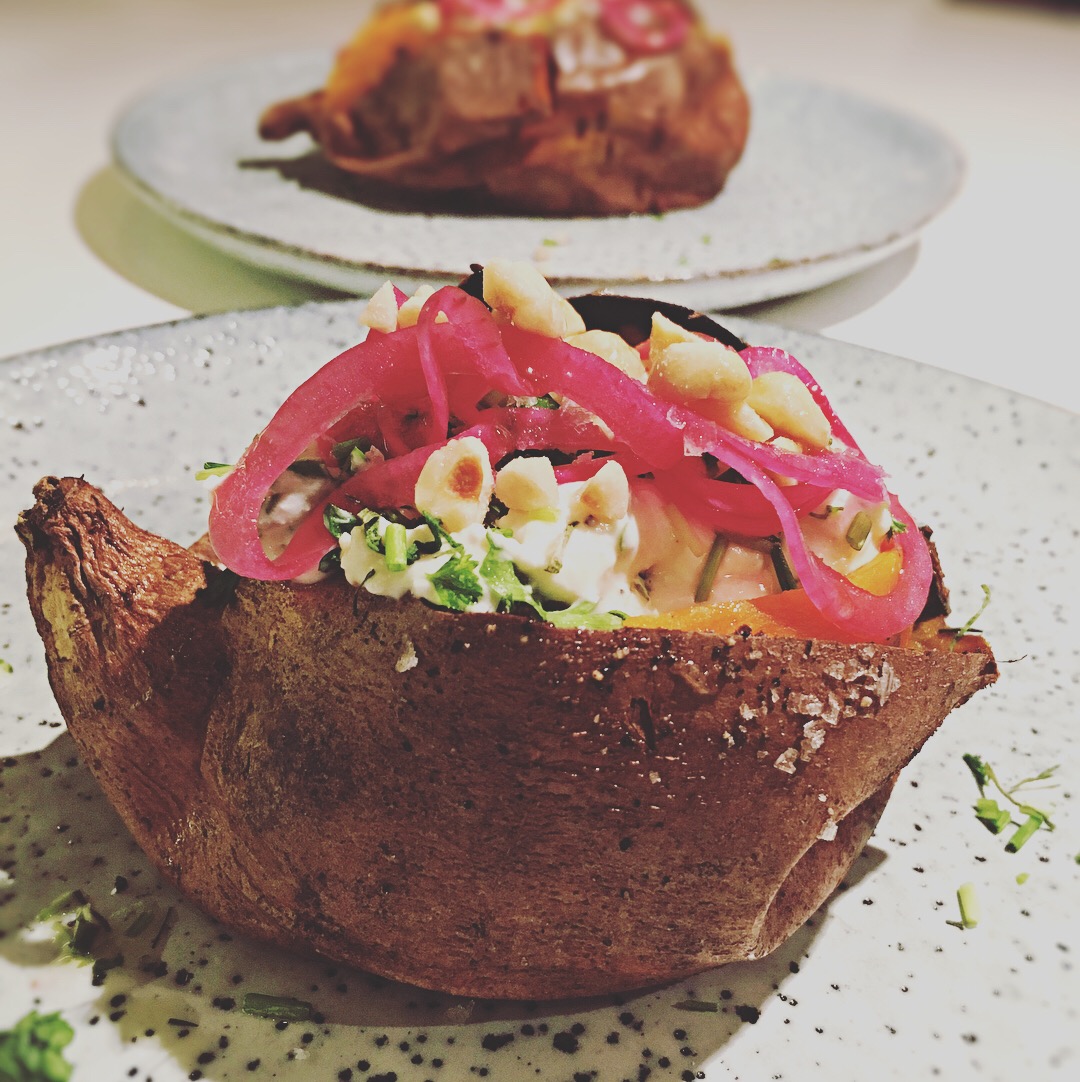 Krämig bakad sötpotatis