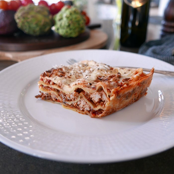 lasagne med kycklingfärs lasagne med kycklingfärs