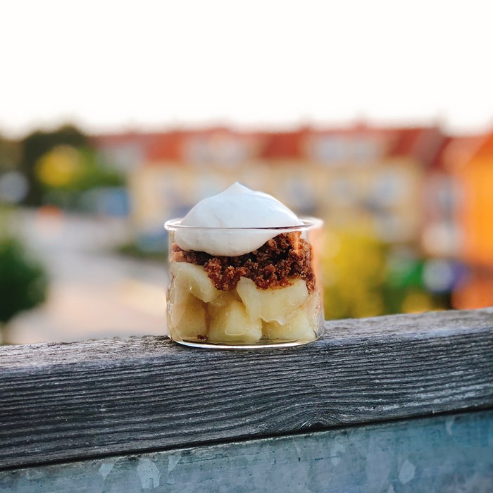 Gammaldags dansk äppeldessert Gammaldags dansk äppeldessert