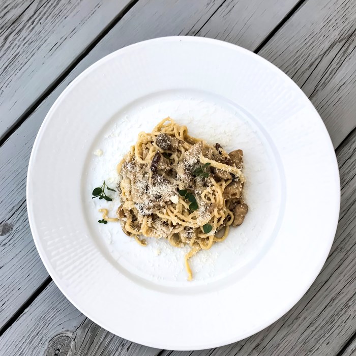 Pasta med karljohansvamp Pasta med karljohansvamp