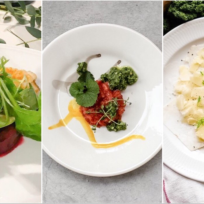 tre vegetariska råbiffar tre vegetariska råbiffar
