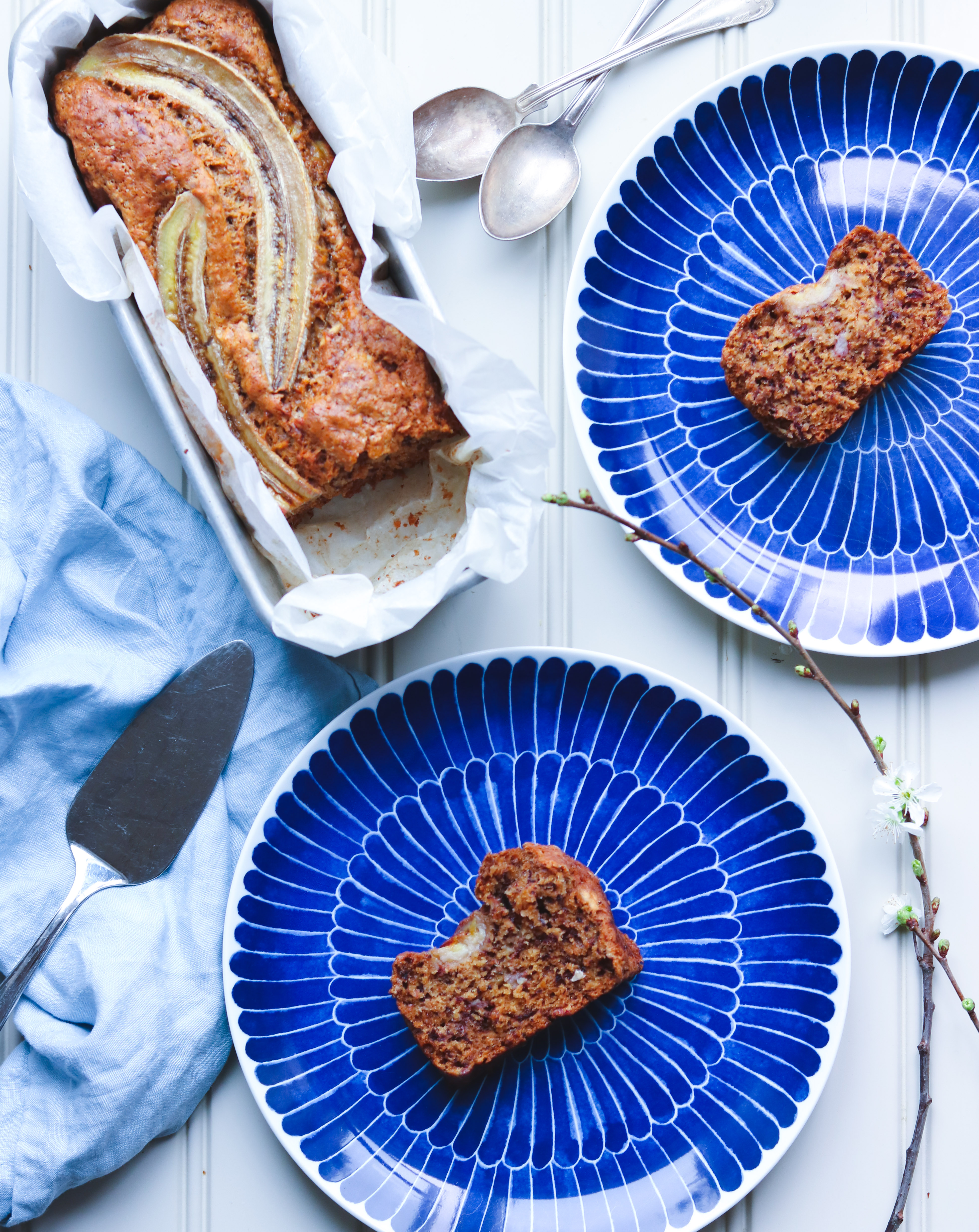 Supergott och saftigt veganskt bananbröd