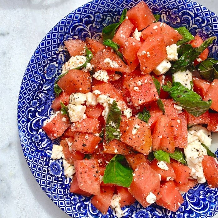 Vattenmelon och fetaostsallad Vattenmelon och fetaostsallad