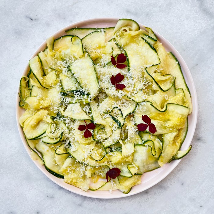 Carpaccio på zucchini Carpaccio på zucchini