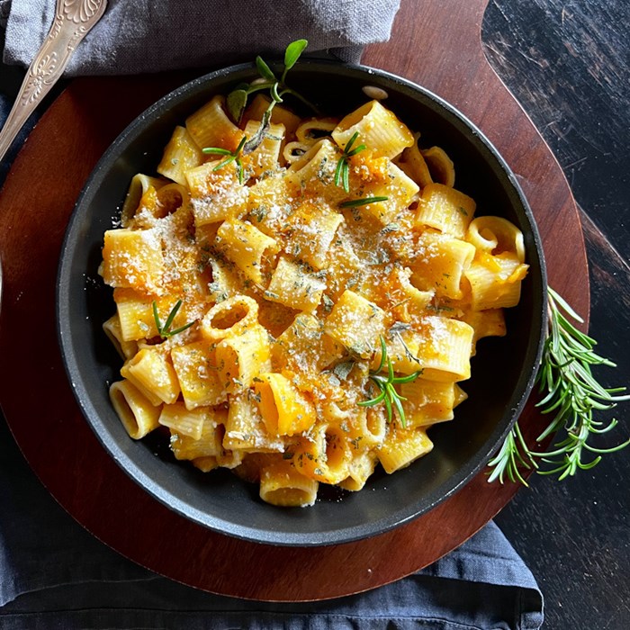 Pasta med bakad pumpa Pasta med bakad pumpa